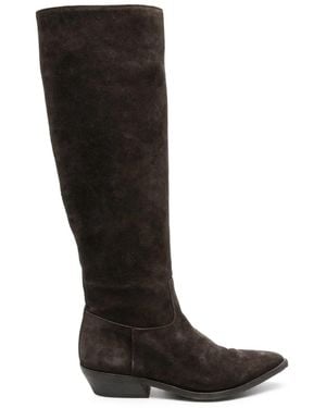 Officine Creative Noelie Dd 104 Suede Boots - Black