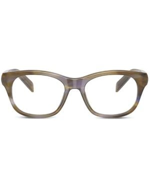 Prada Occhiali Cat-Eye A Righe - Verde