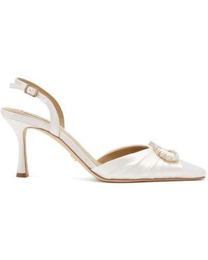 Badgley Mischka Octaviah Pearl-Embellished Court Shoes - Natural