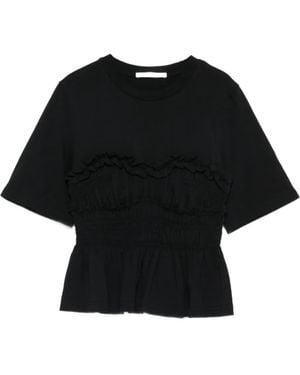 Cecilie Bahnsen Ruffled Top - Black