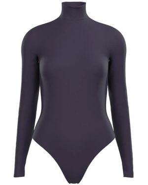 Wolford Long-Sleeve Turtleneck Bodysuit - Blue