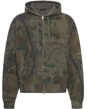 Balenciaga Hoodie À Motif Camouflage A13 - Gris
