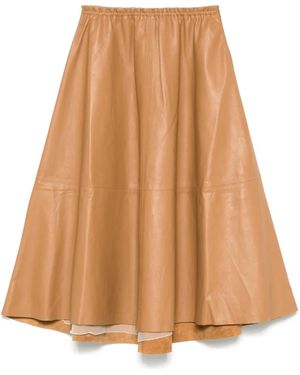 Forte Forte Leather Skirt - Brown