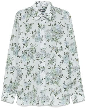 Tom Ford シルクシャツ - ブルー