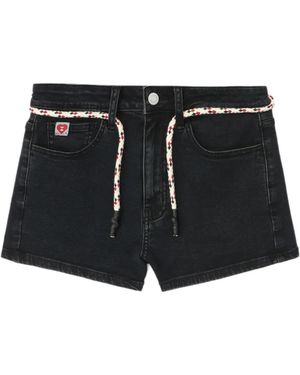 A Bathing Ape Rope-Belt Shorts - Black