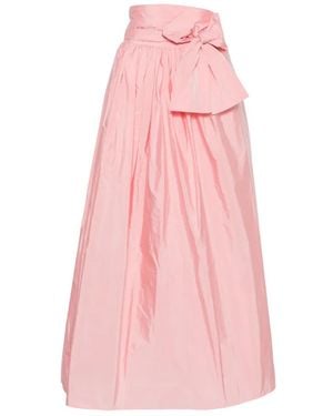 Co.Go Tie-Waist Pleated Maxi Skirt - Pink