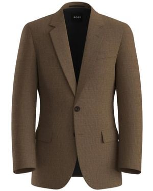 BOSS X Beckham Flap Pocket Blazer - Brown