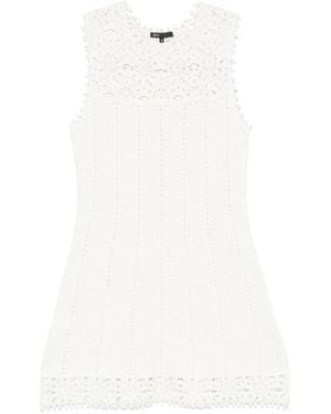 Maje Crochet-Knit Minidress - White