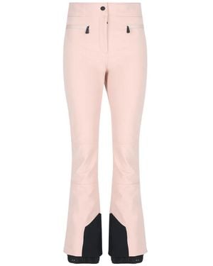 Moncler Pantaloni Con Applicazione Logo - Rosa