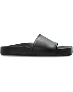 MM6 by Maison Margiela Numbers-Motif Slides - Black