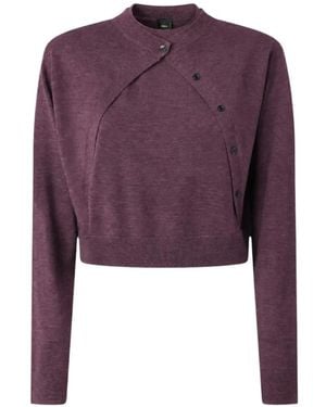 Pinko Layered-Effect Button-Detail Jumper - Purple