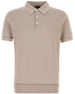 Brioni Half-button polo shirt - Natur