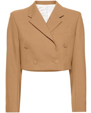 Viktor & Rolf Double-Breasted Cropped Blazer - Natural