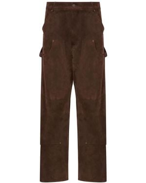 Moschino スエードパンツ - ブラウン