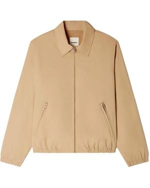 Sandro Zip Cotton Jacket - Natural
