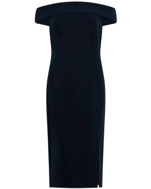 Ralph Lauren Off-Shoulder Midi Dress - Blue