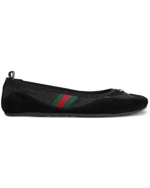 Gucci Bailarinas A Rayas - Negro