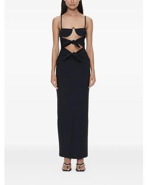 Christopher Esber Porto Tie-Fastening Cutout Long Dress - Black