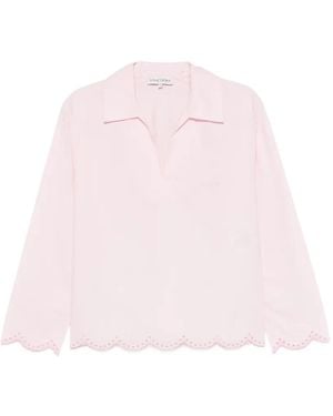 Stine Goya Scalloped-Edge Long-Sleeve Blouse - Pink