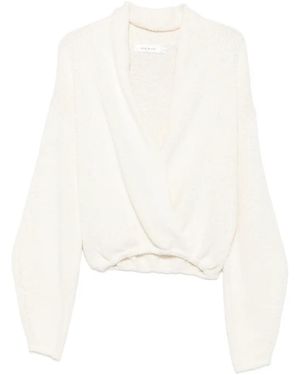 AYA MUSE Kena Wrap-Style Jumper - White