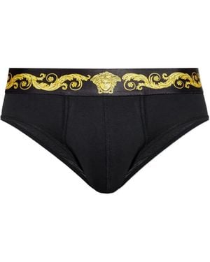 Versace Medusa-Motif Briefs - Black