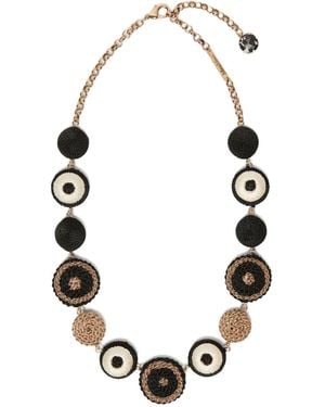 Max Mara Crochet-Knit Necklace - Brown