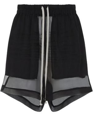 Rick Owens Semi-Sheer Shorts - Black