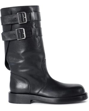 Ann Demeulemeester Botas con doble hebilla - Negro