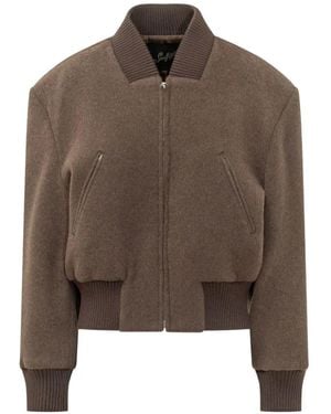 The Seafarer Clara Zip-Up Bomber Jacket - Brown