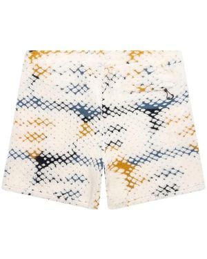 AWAKE NY Fleece-Shorts mit Pixel-Print - Weiß