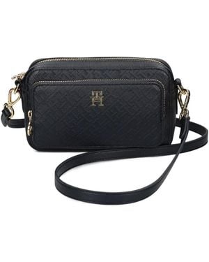 Tommy Hilfiger Sac À Bandoulière À Logo Embossé - Noir