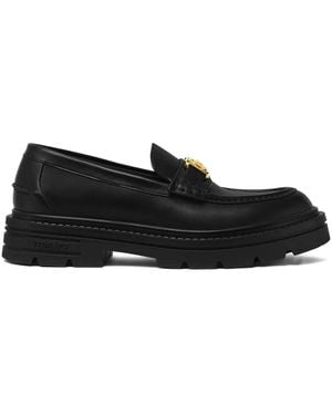 Versace Medusa-Plaque Platform Loafers - Black