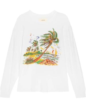 The Great Graphic-Print Long-Sleeve T-Shirt - White