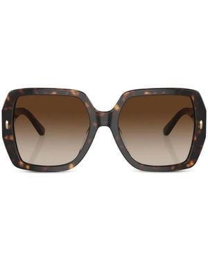 Tory Burch Miller Square-Frame Sunglasses - Brown
