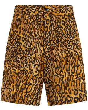 Moschino Leopard-Print Shorts - Yellow