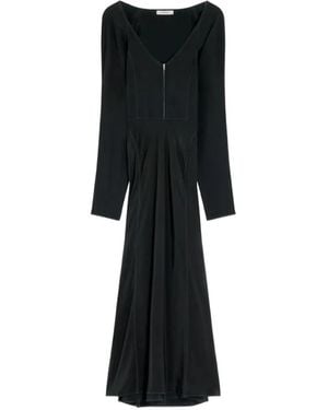 Lemaire Bias-Cut Raglan-Sleeve Midi Dress - Black