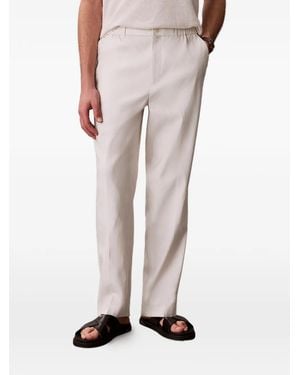 Calvin Klein Straight-Cut Trousers - Pink