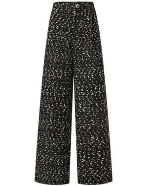 Edward Achour Paris Pantaloni A Gamba Ampia - Nero