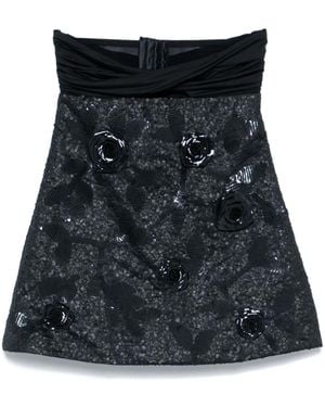 Des Phemmes Twisted-Detail Mini Dress - Black