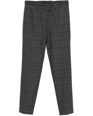Karl Lagerfeld Checked Drawstring Trousers - Grey