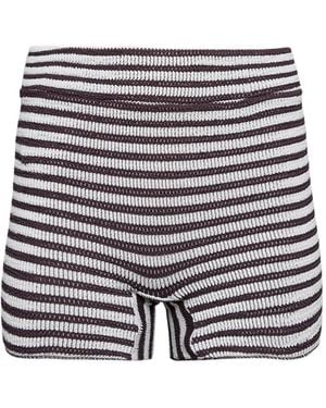 Bondeye Dom Striped Shorts - Gray