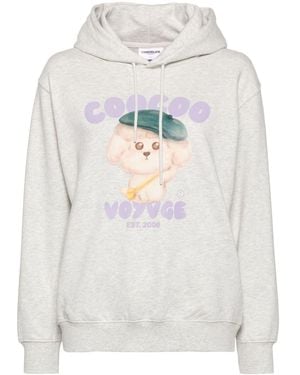 Chocoolate Graphic-Print Hoodie - Grey