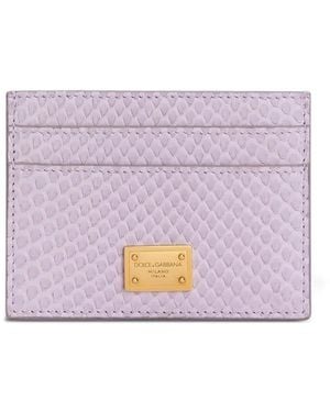 Dolce & Gabbana Kartenetui Aus Pythonleder - Lila