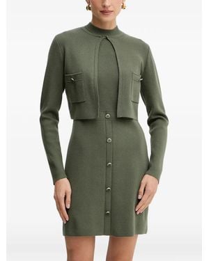 Morgan Layered-Detail Mini Dress - Green
