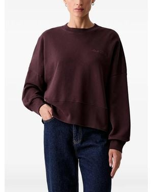 Marc O' Polo Logo-Embroidered Drop-Shoulder Sweatshirt