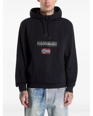 Napapijri Burgee Half-Zip Hoodie - Black