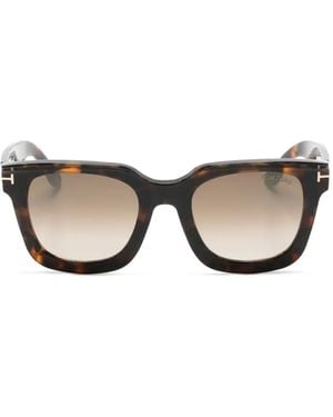 Tom Ford Leigh-02 スクエアフレーム サングラス - ブラウン