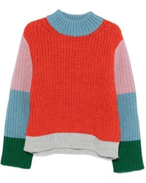 Essentiel Antwerp Trui Met Colourblocking - Rood