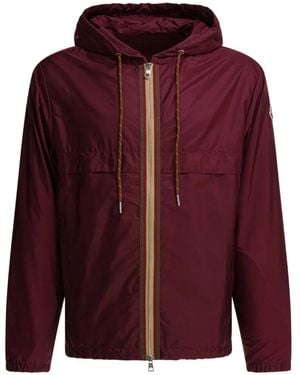Moncler Logo-Patch Hooded Jacket - Red