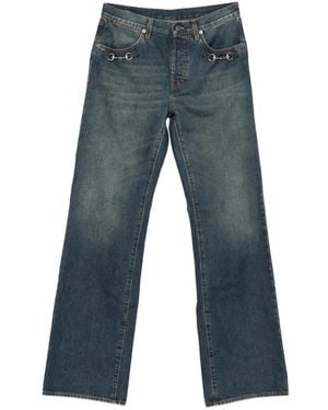 Gucci Horsebit Wide-Leg Jeans - Blue